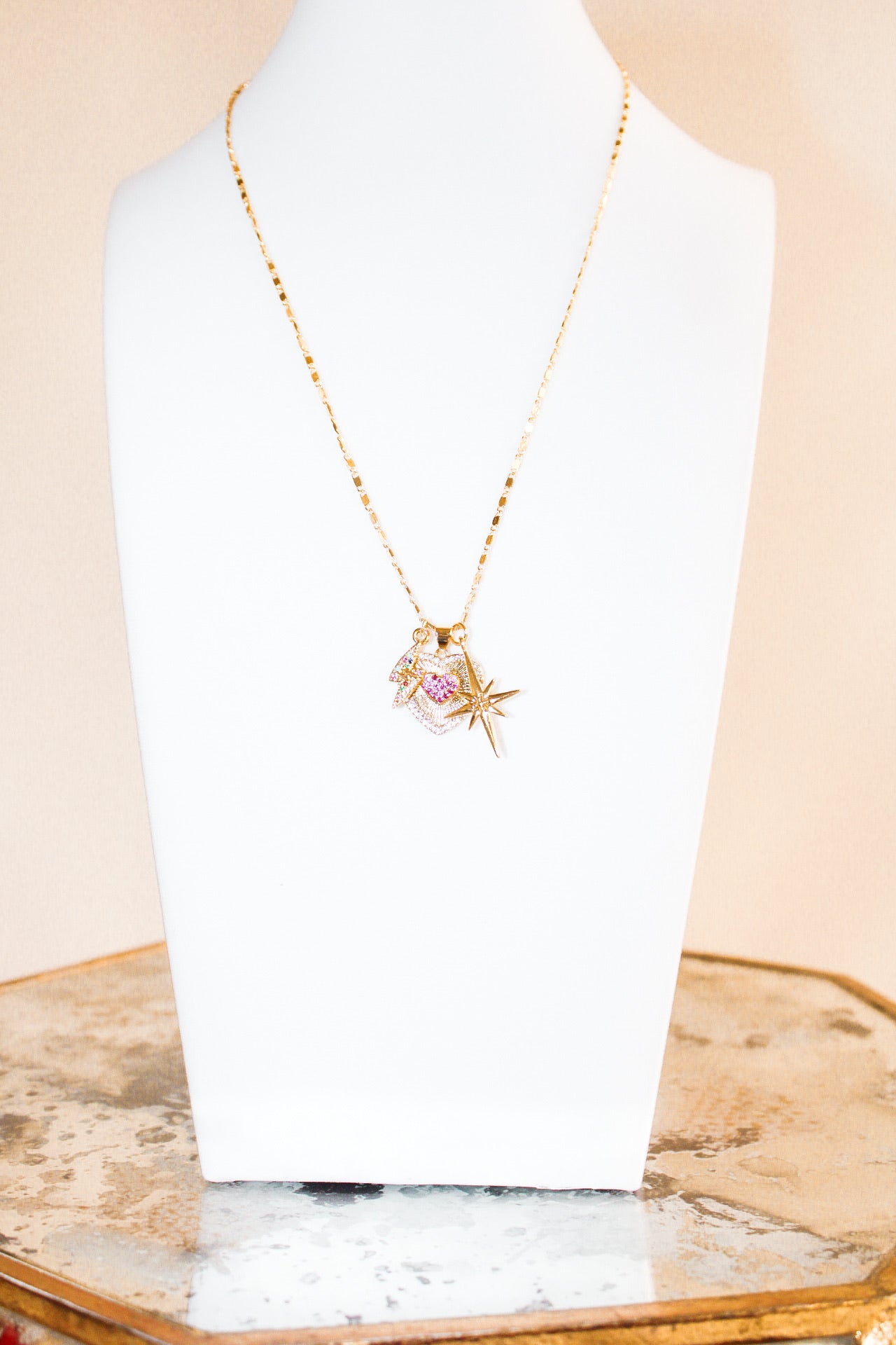 Cammy Ruby Heart Necklace