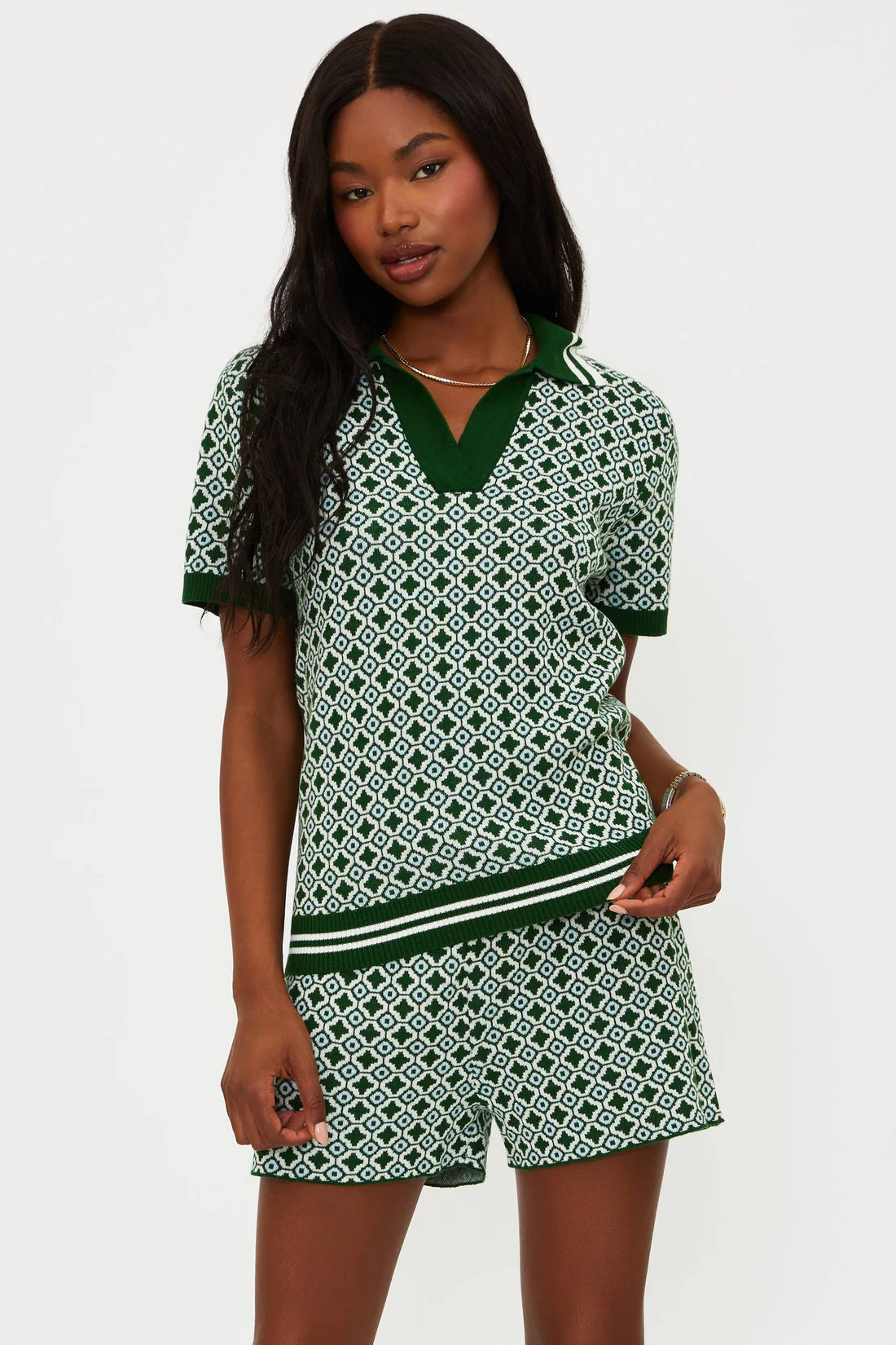 Giana Top - Racquet Club Green