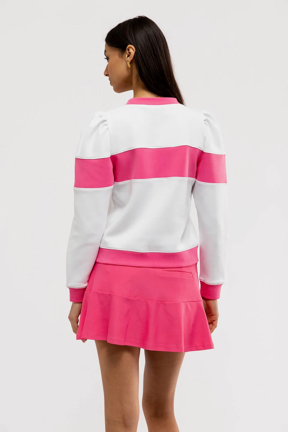The Peggy Sweatshirt - White/Rose