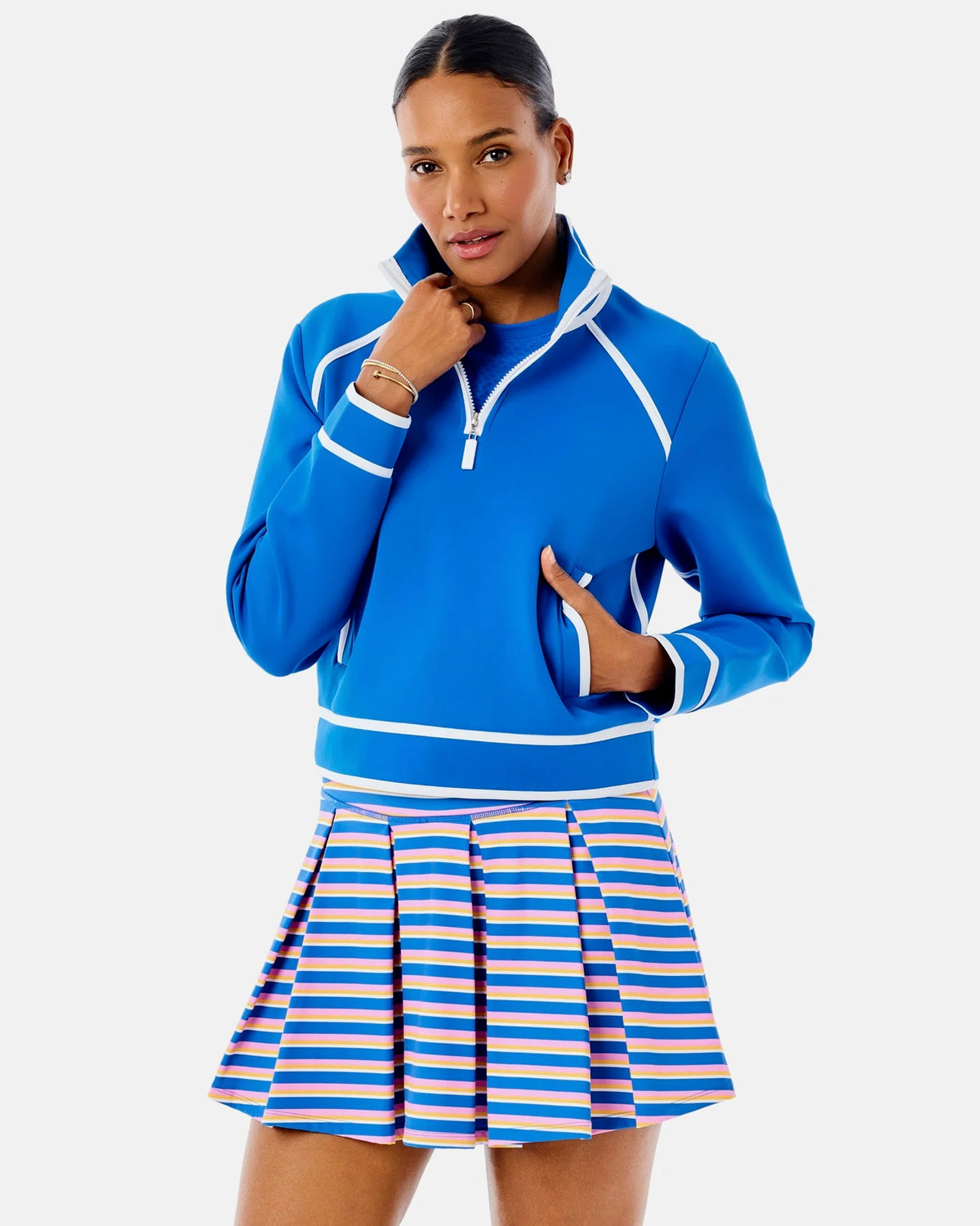 Bainbridge Quarter Zip Sweatshirt - Harbor Blue