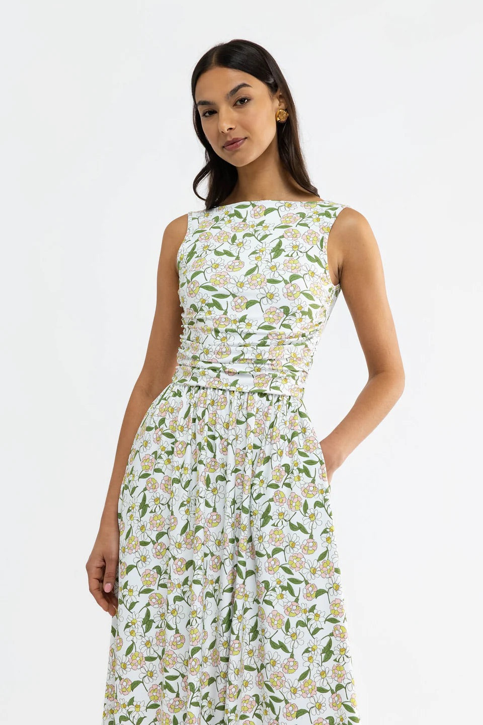 Izzy Dress by Smith & Quinn featuring playful Oopsy Daisies pattern, lightweight fabric, and a stylish, casual design.