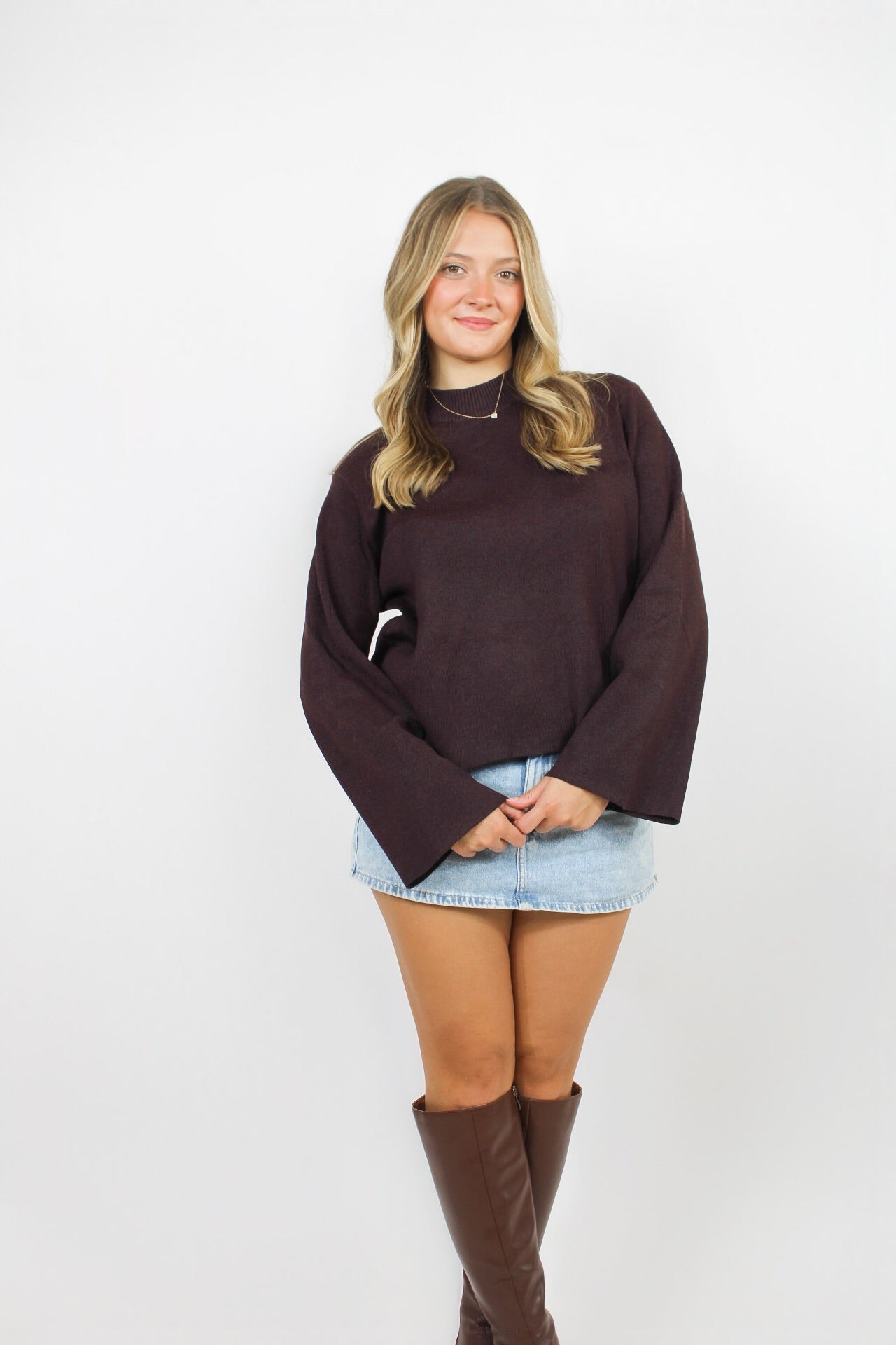 The Mocha Flare Sweater