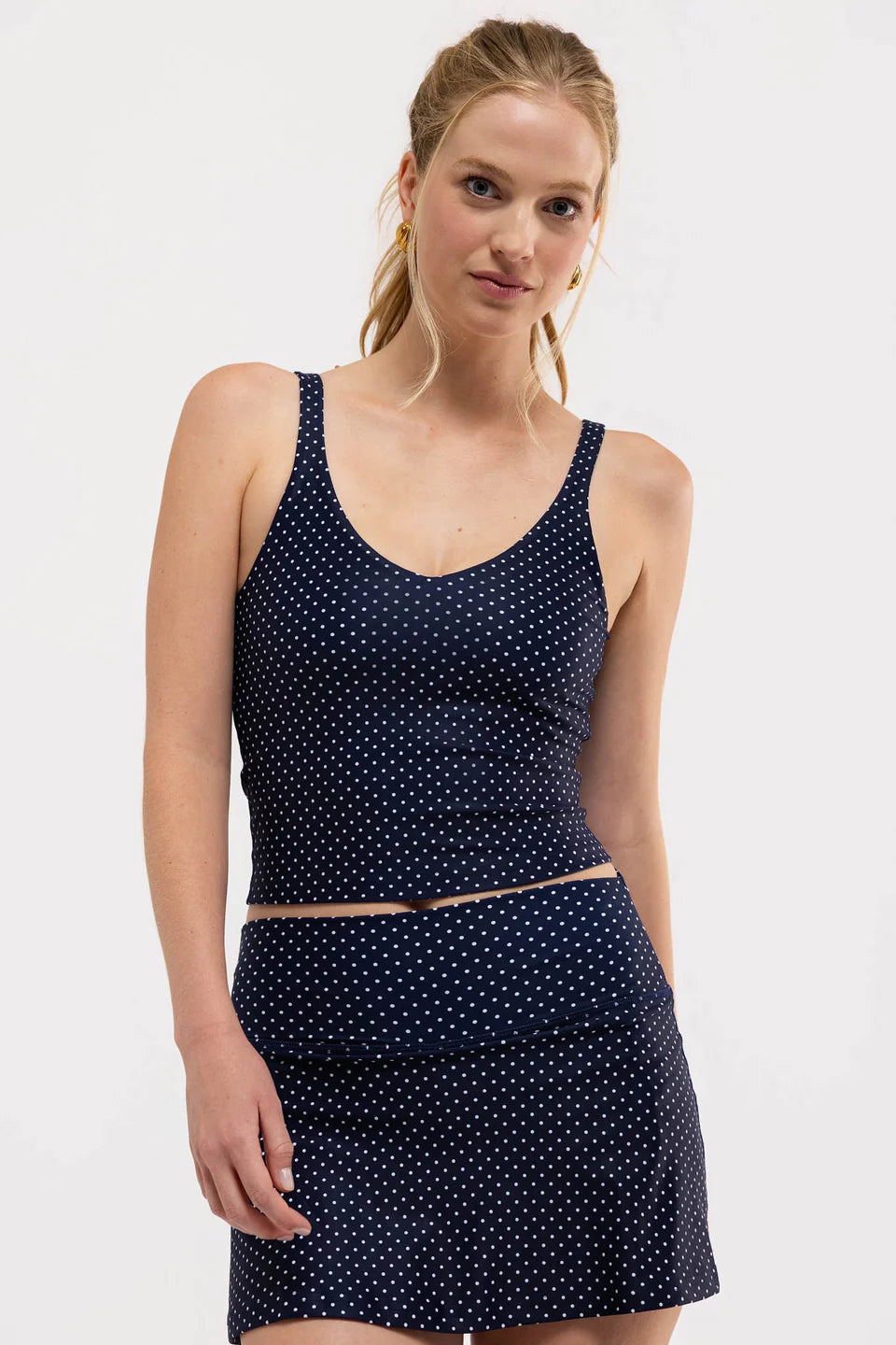 Soline Tank - Navy Dot
