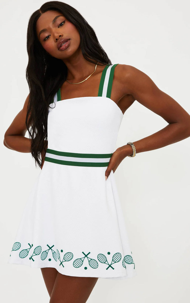 Miriam Dress - Racquet White