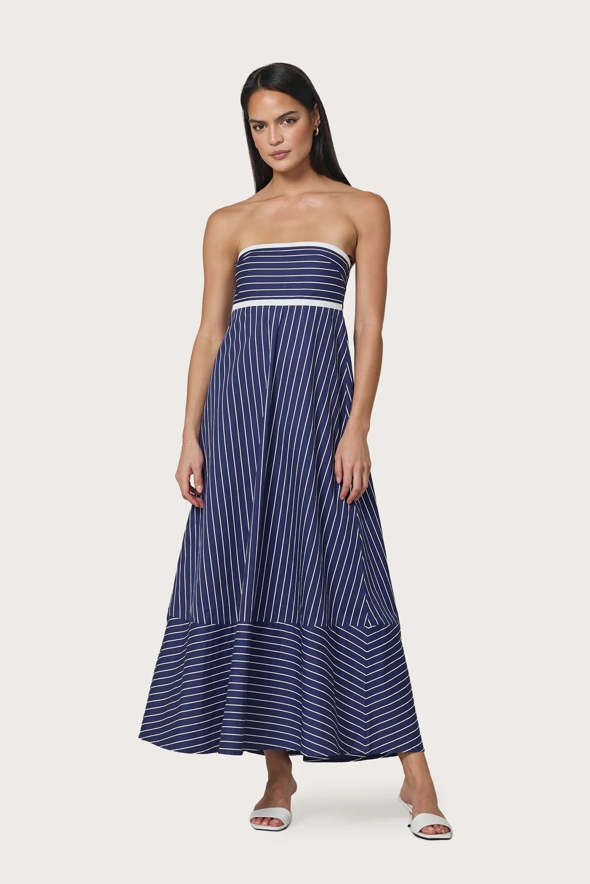 Timothy Dress - Indigo Stripe
