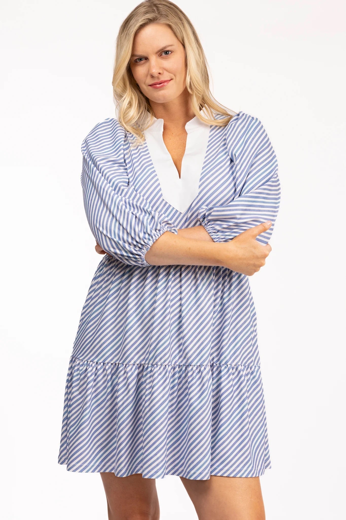 Tory Chambray Stripe Mini