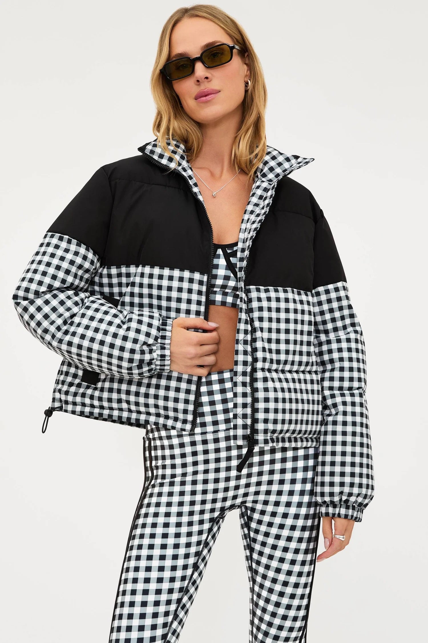 Jojo Puffer - Slate Gingham