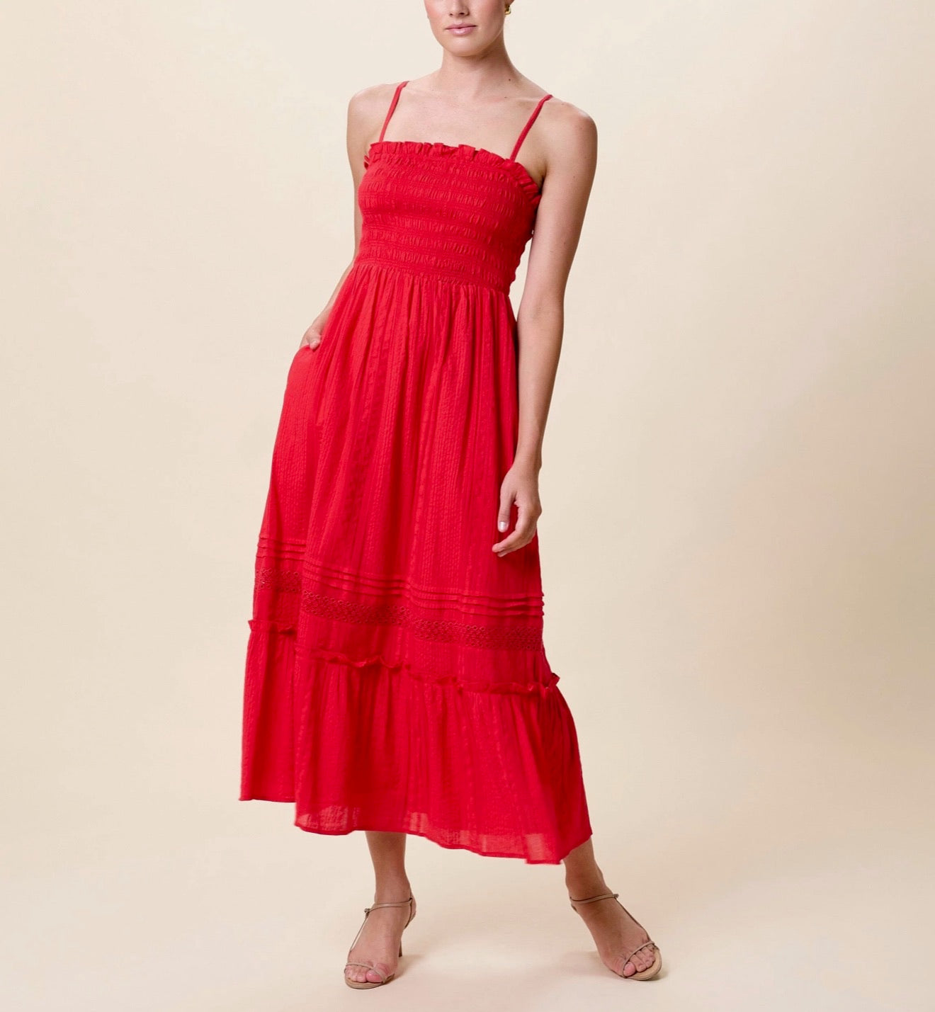 Magnolia Ankle Dress - Goji Berry