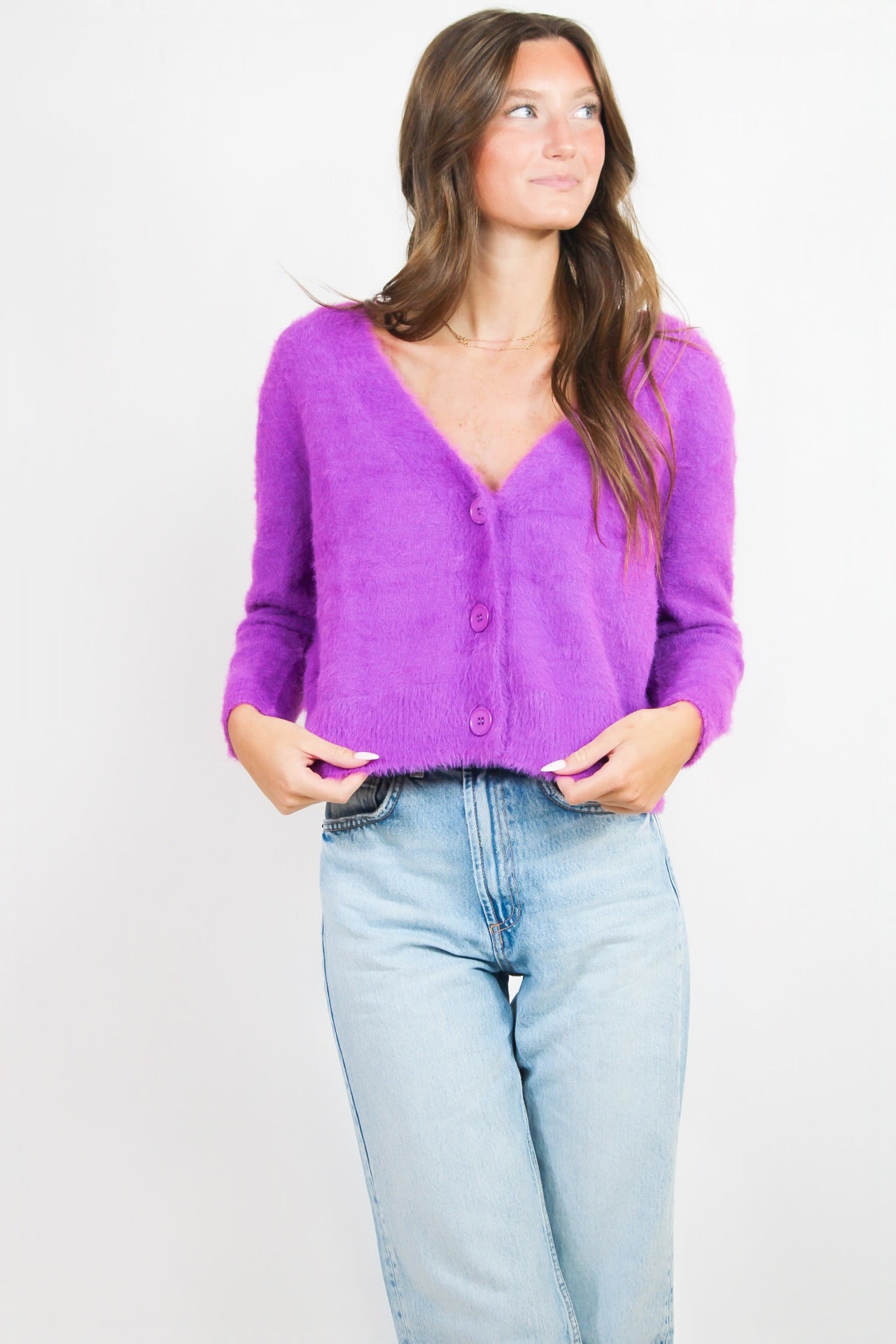 Vivid Magenta Cardigan