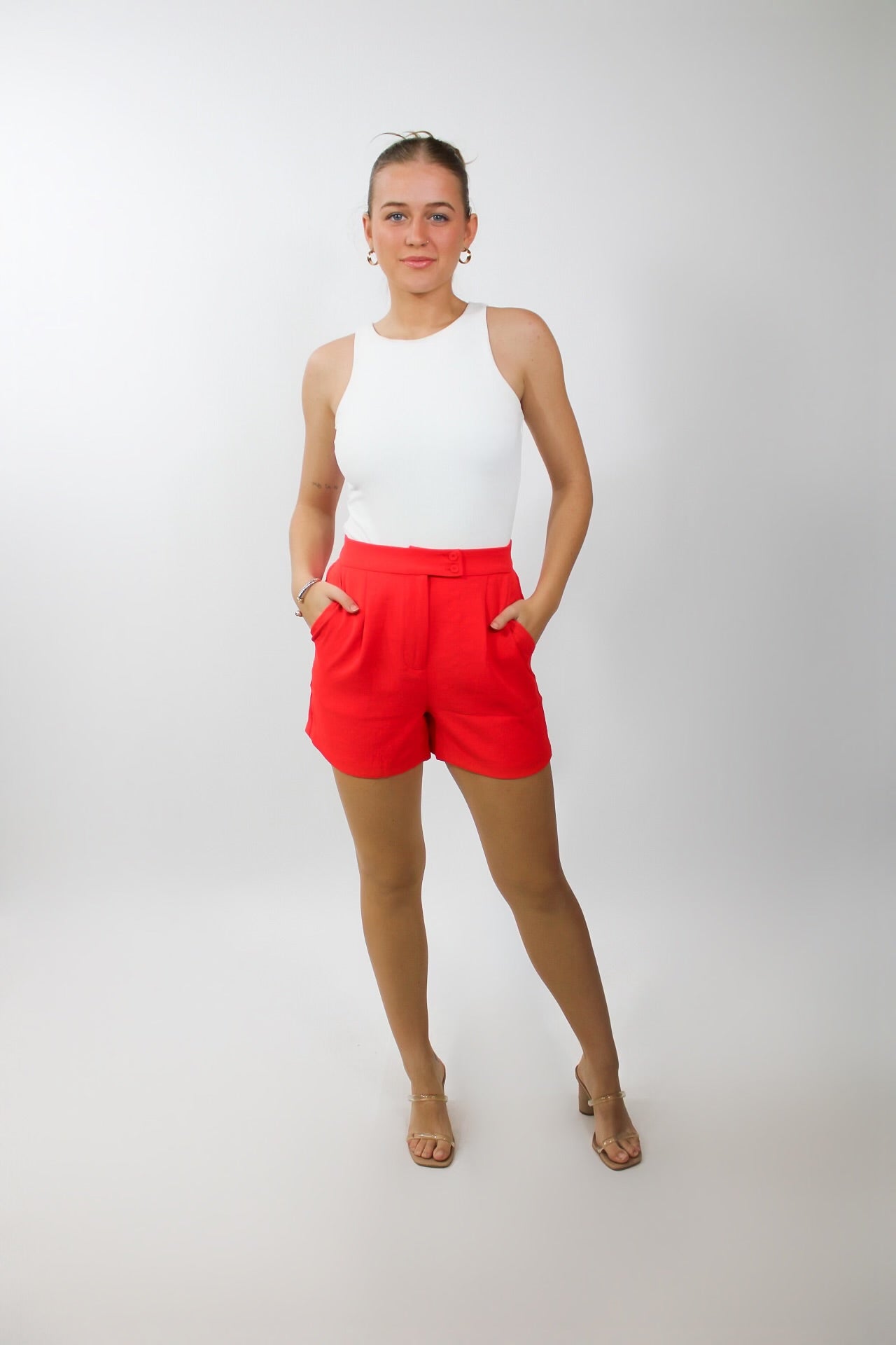 Coral Tailored Shorts