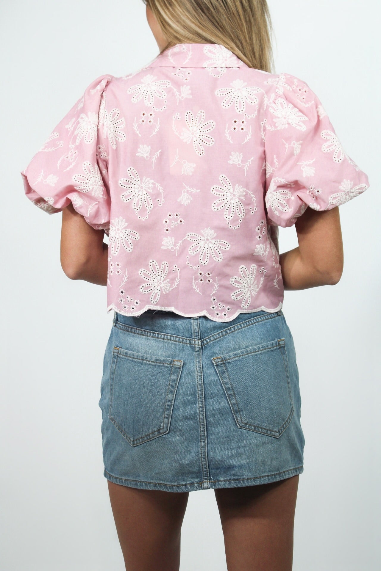 Old Rose Embroidered Top