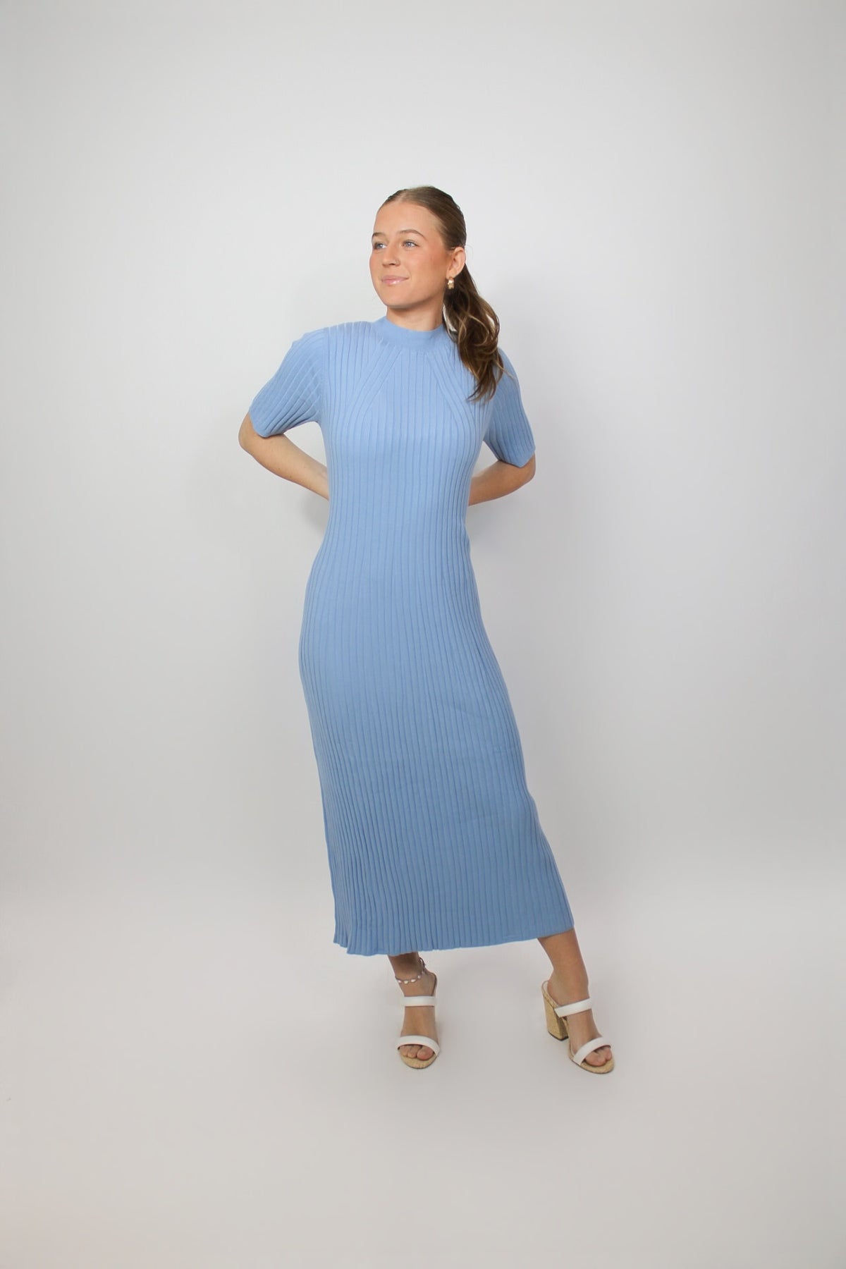 Maeve Rib Knit Midi Dress