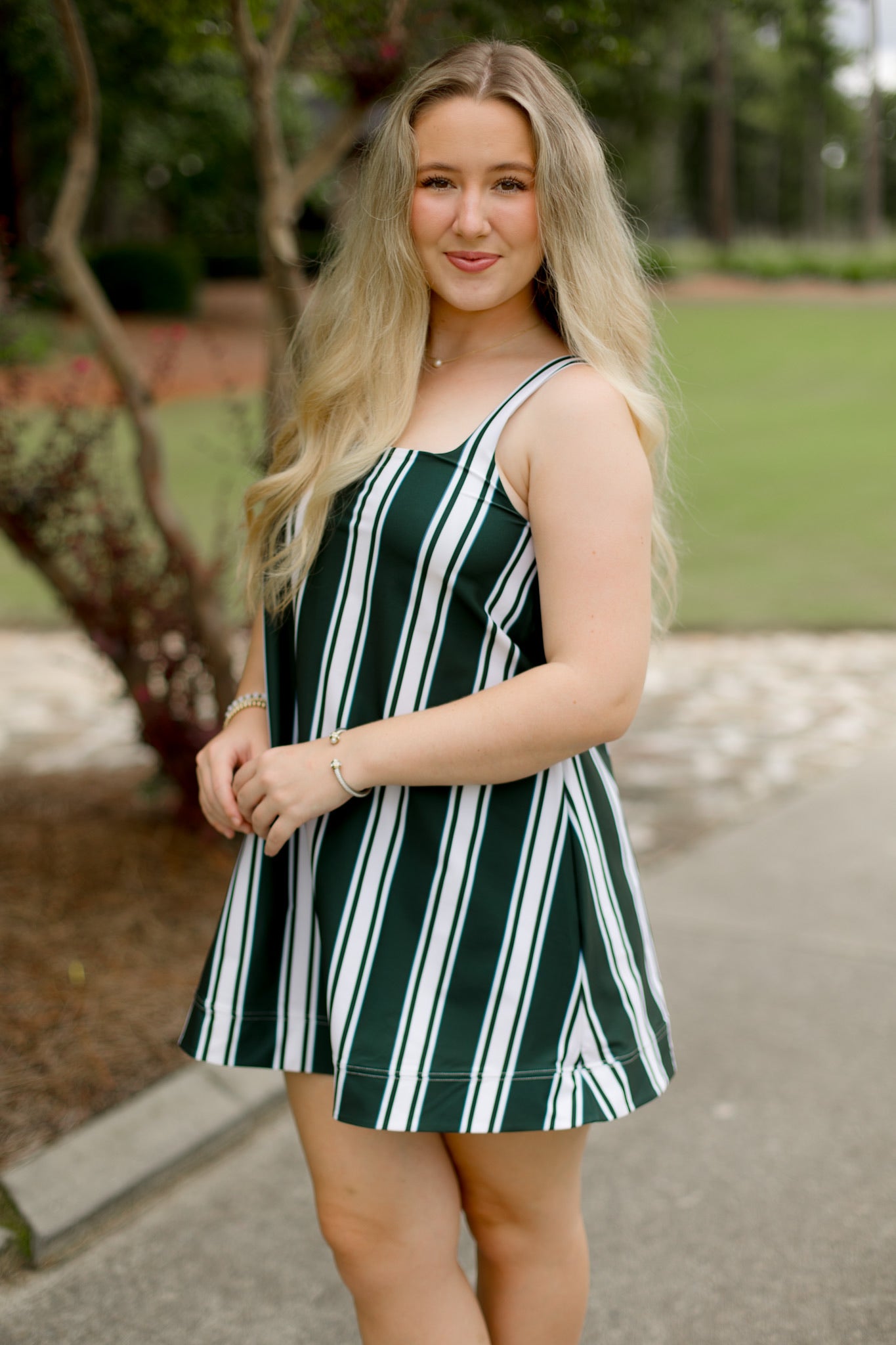 The Helen Dress - Juniper Stripe