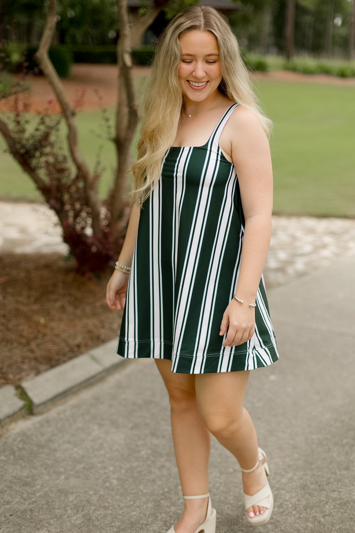 The Helen Dress - Juniper Stripe