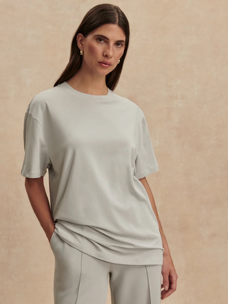 Leighton Boyfriend Tee - Blue Clay