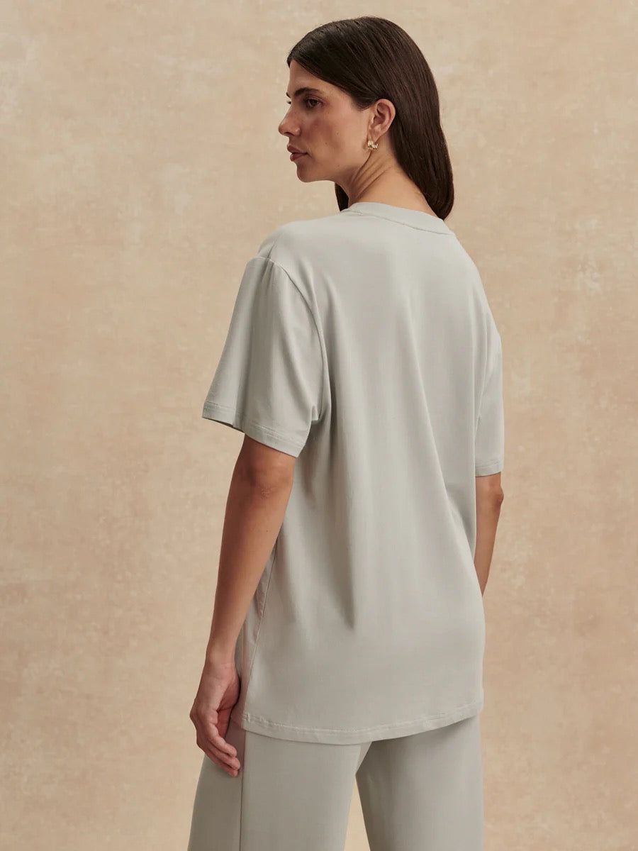 Leighton Boyfriend Tee - Blue Clay