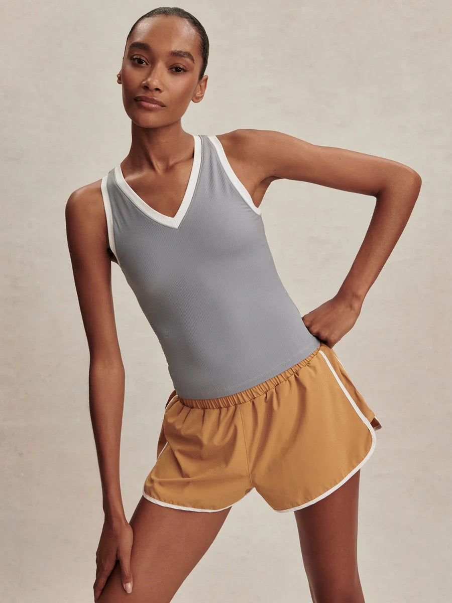 Chia V-Neck Tank - Wind Blue