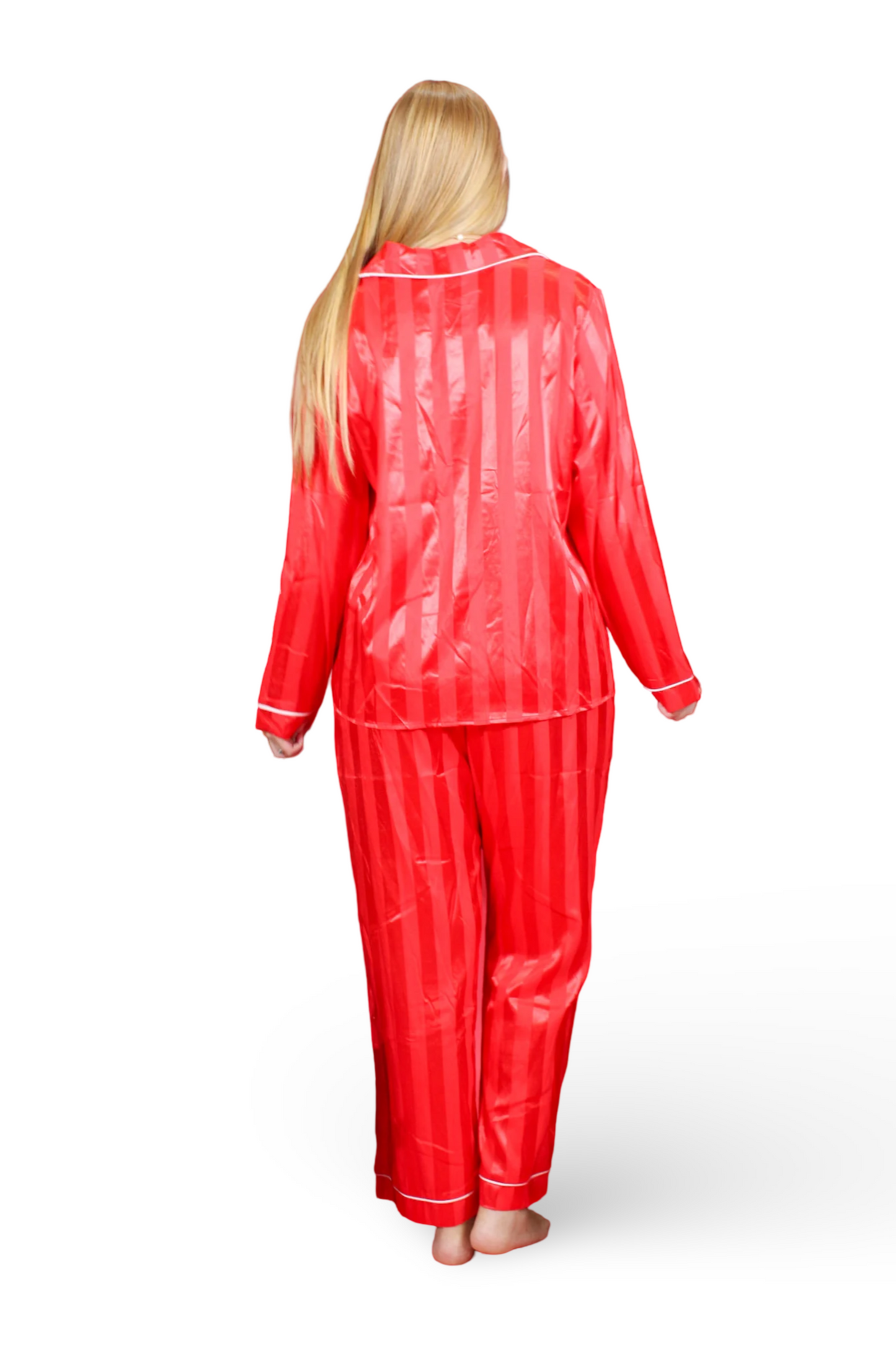 Red With White Piping Pajamas