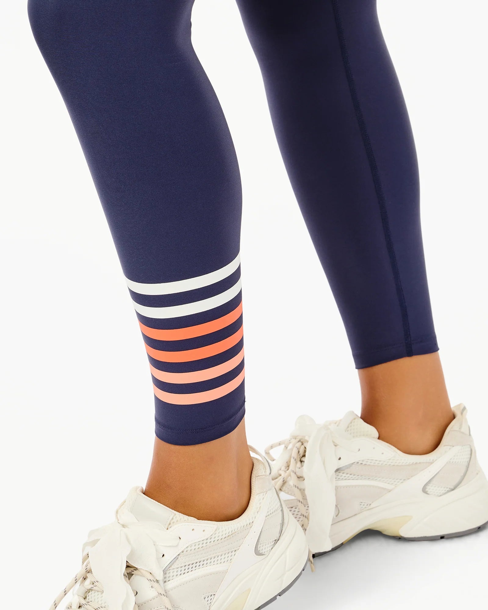 The Everyday Legging - Navy/Papaya