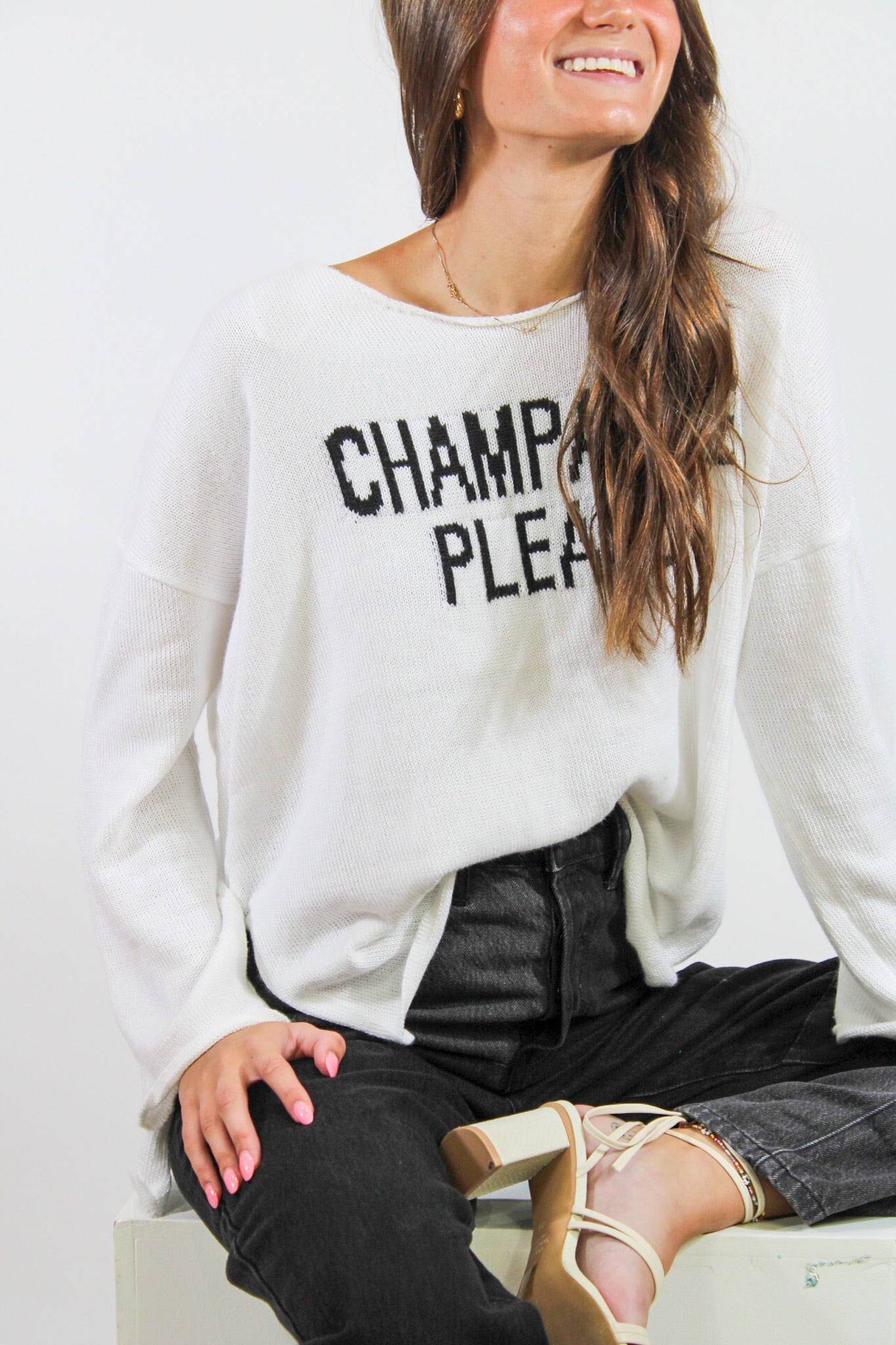 Champagne Please Sweater