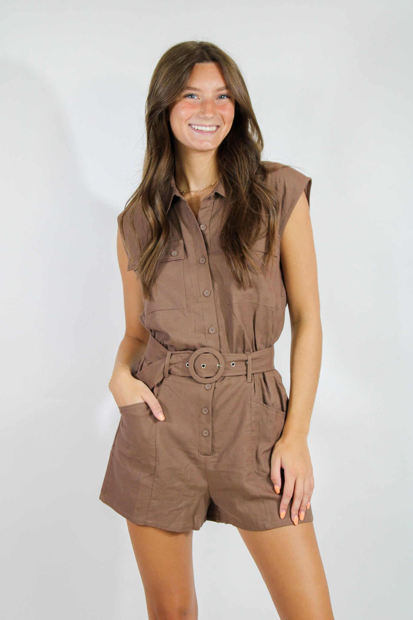 Sand Dunes Brown Romper