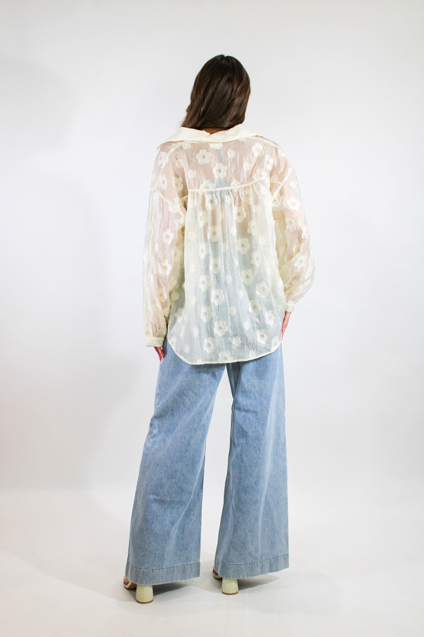 Daisy Sheer Button Up