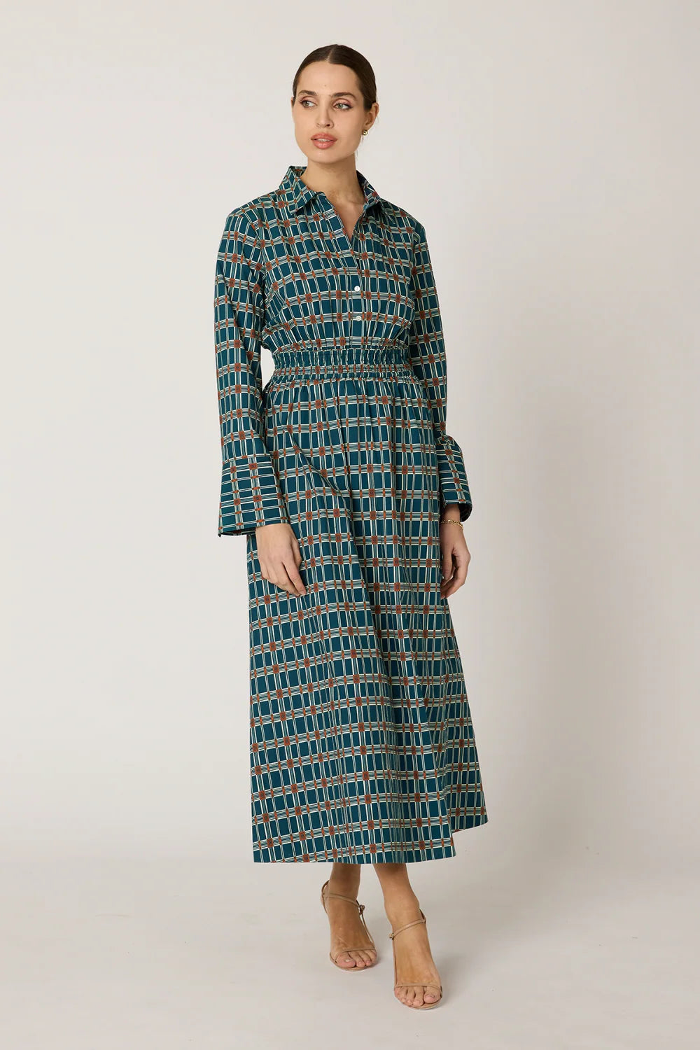 Nina Ankle Dress - Santo Stripe