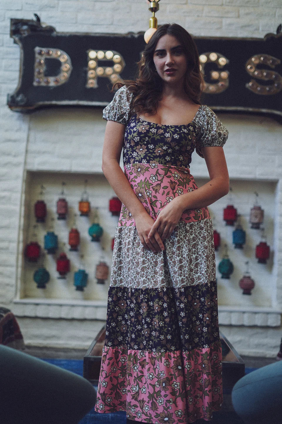 The Heidi Dress - Dried Petals Multi