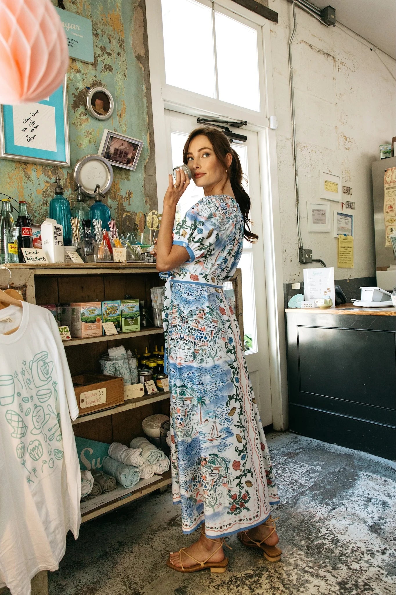 The Grenadine Dress - Sea Mural