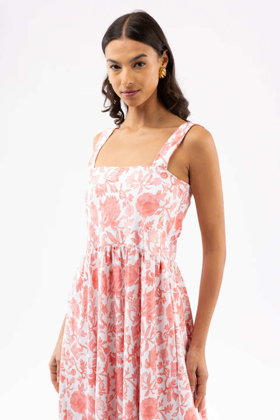 HEATHER DRESS - CORAL FLORAL
