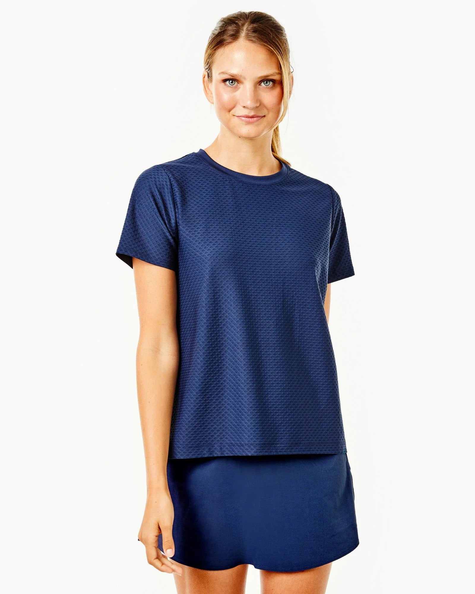 The Walnut Short Sleeve Top - Navy