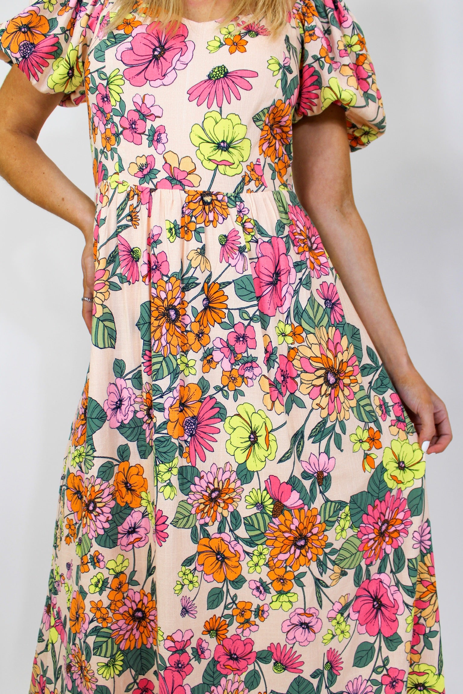 Peachy Floral Maxi