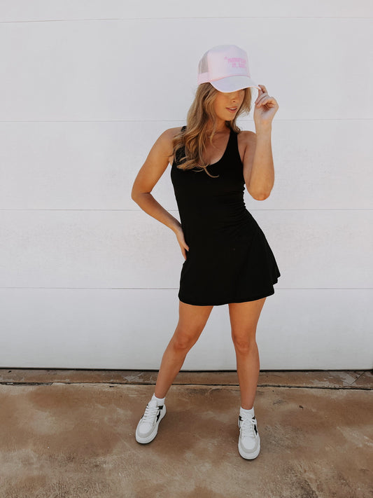 On Tour Tennis Dress - Black