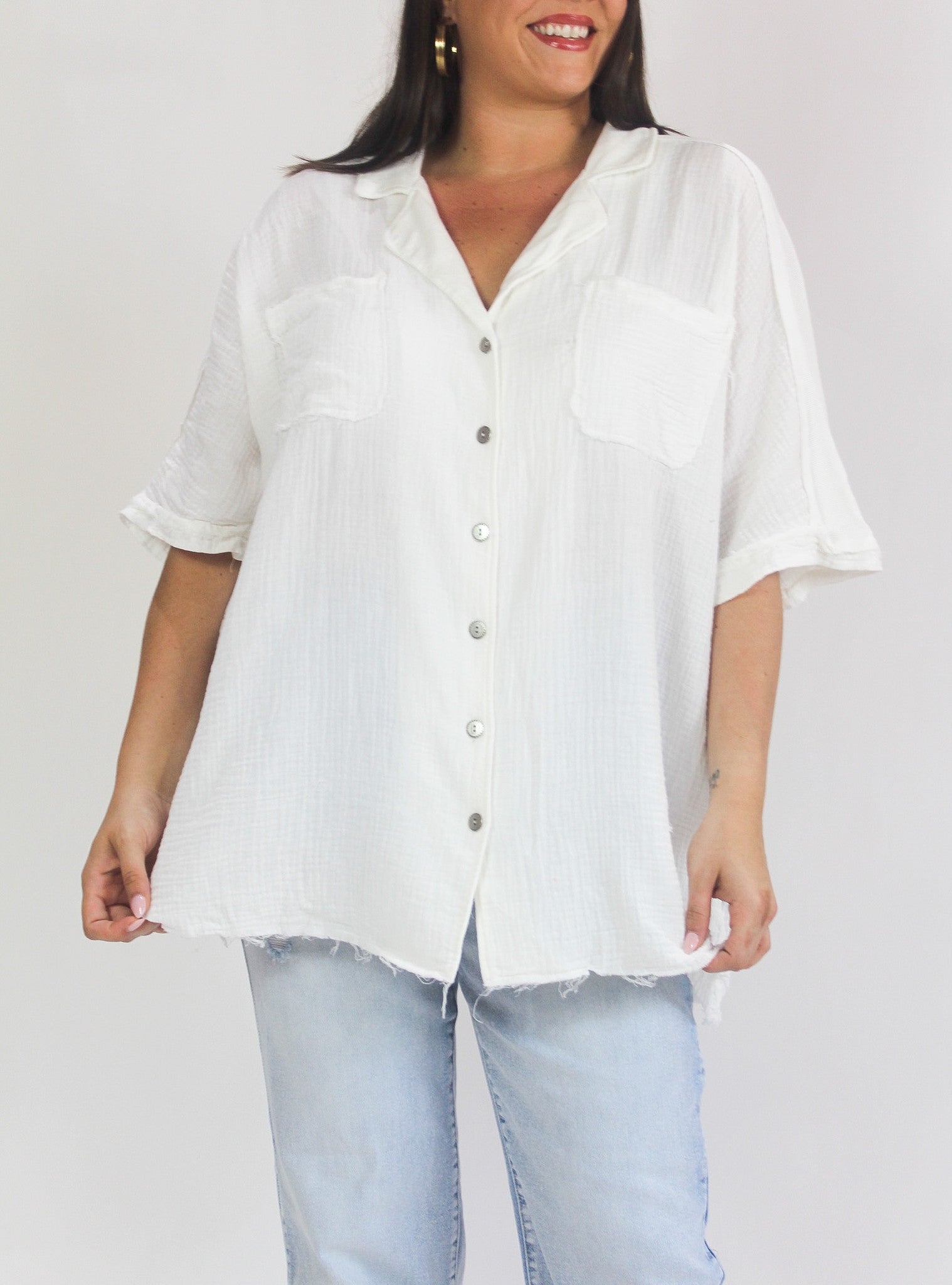 Beachy Button Down Tunic