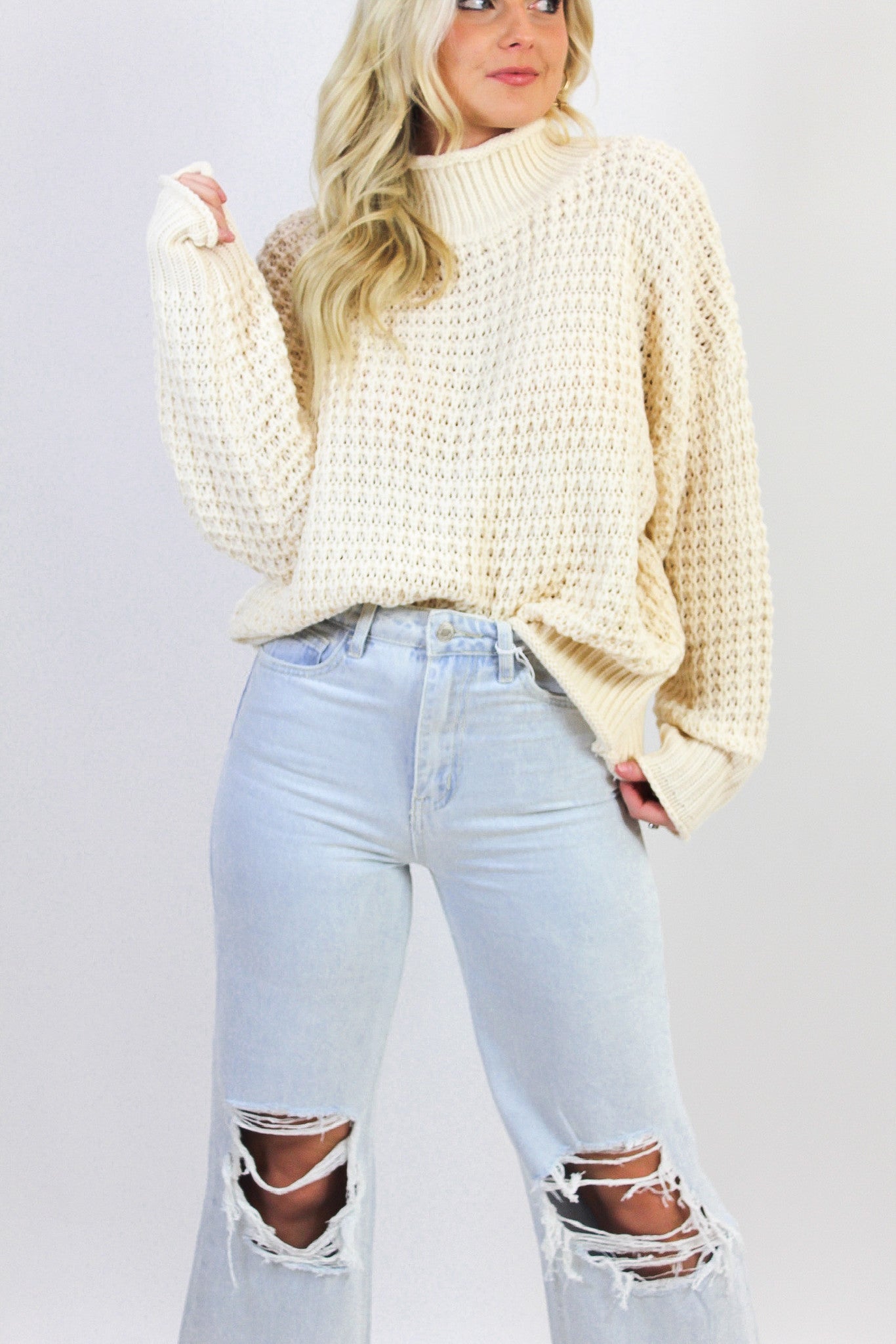 Cozy Creme Turtleneck