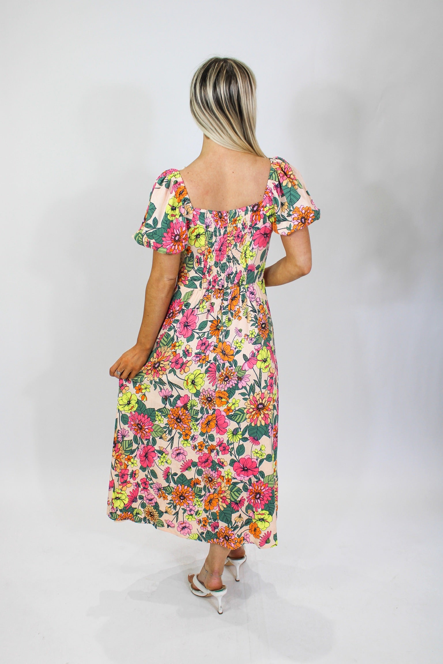 Peachy Floral Maxi