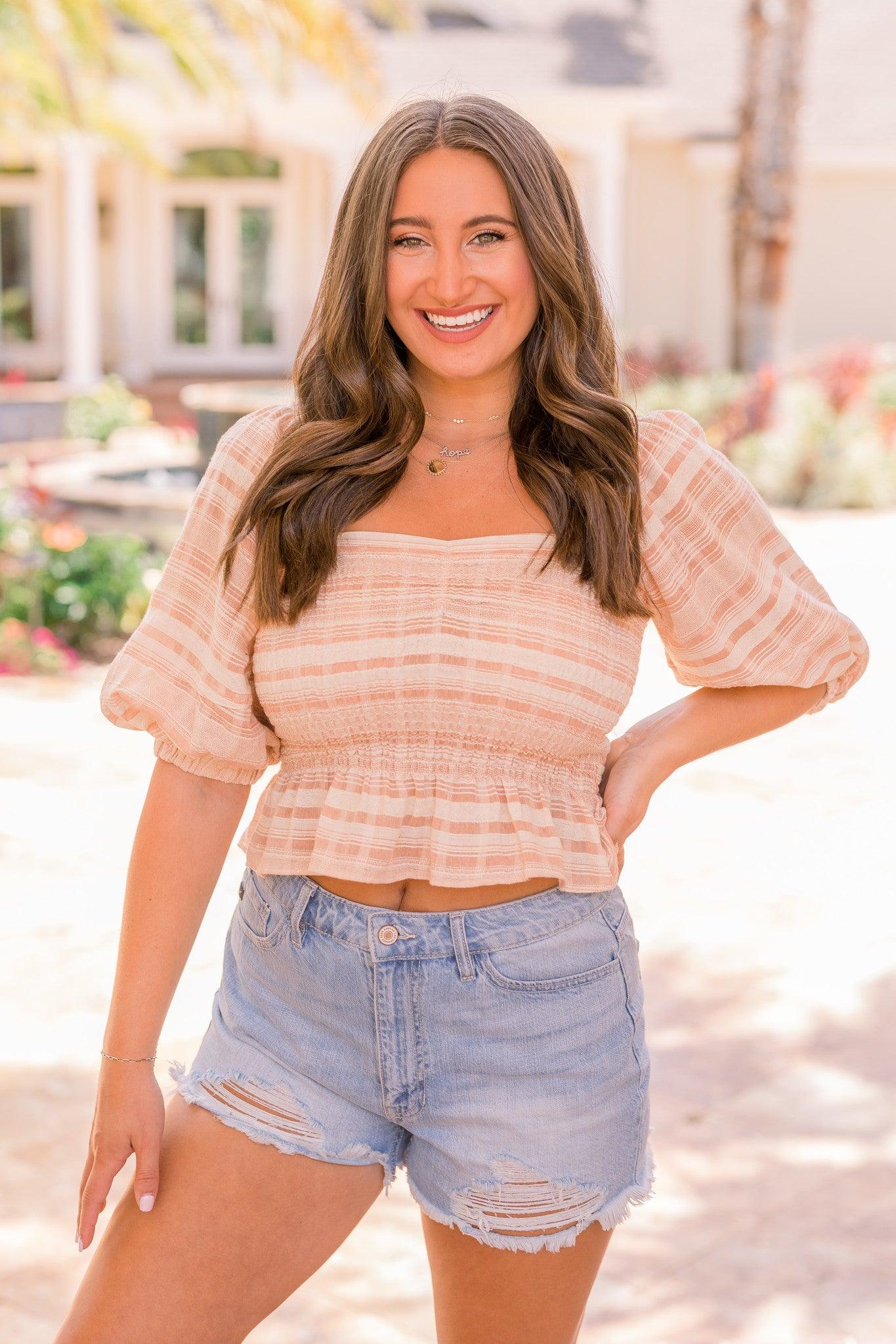 Light Wash Denim Shorts