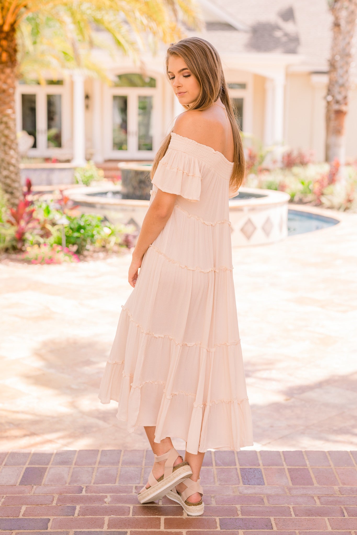 Off-Shoulder Midi