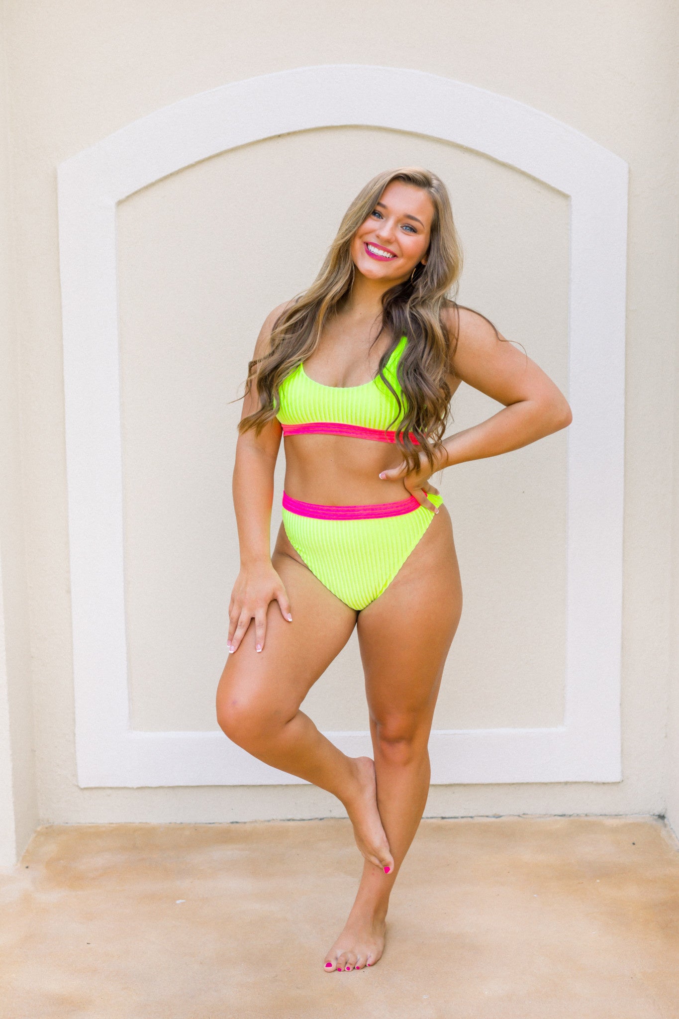 Swim Festival Top-Neon Yellow