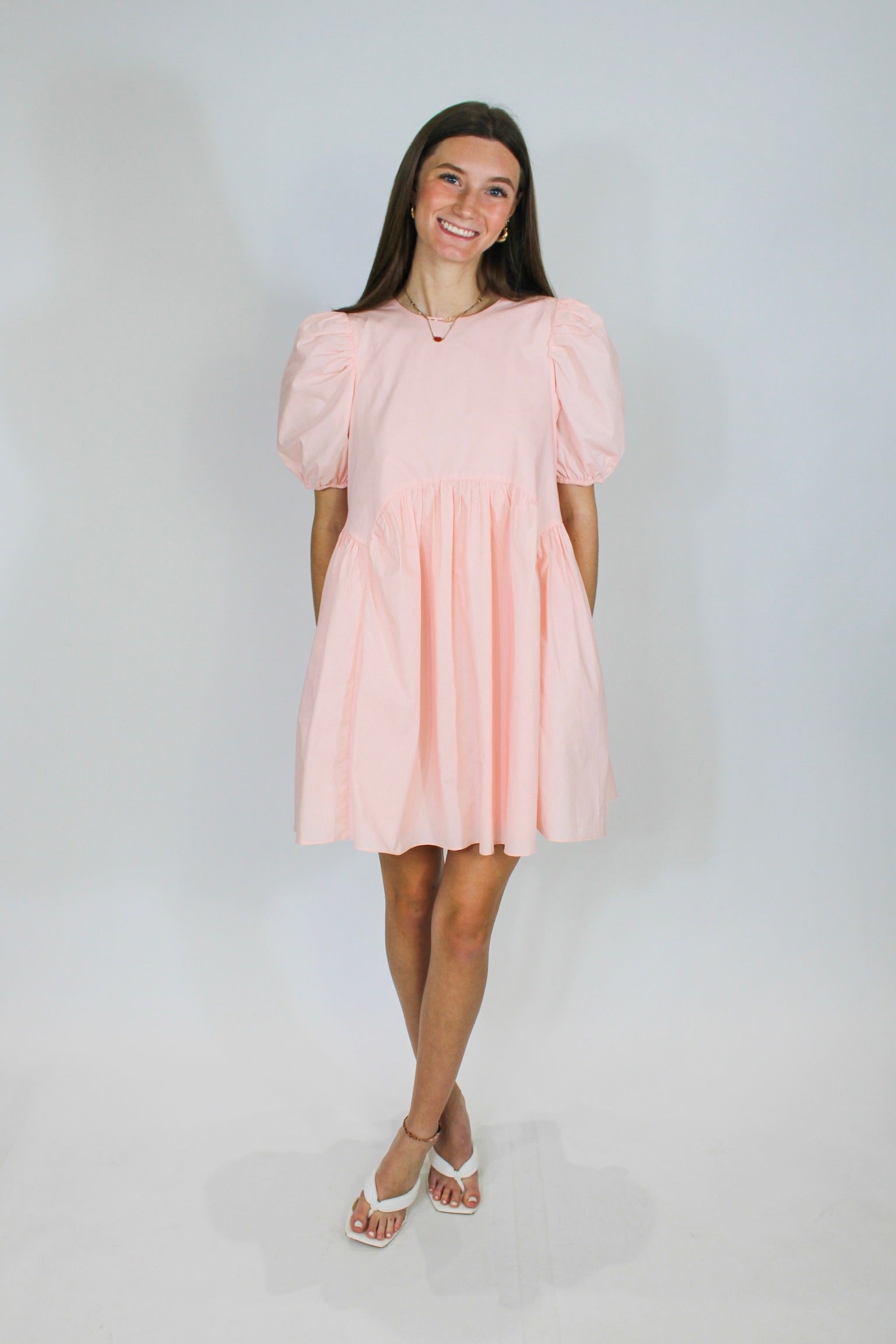 Peach Girl Mini Swing Dress