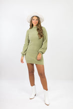 Load image into Gallery viewer, Pistachio Latte Sweater Dress

