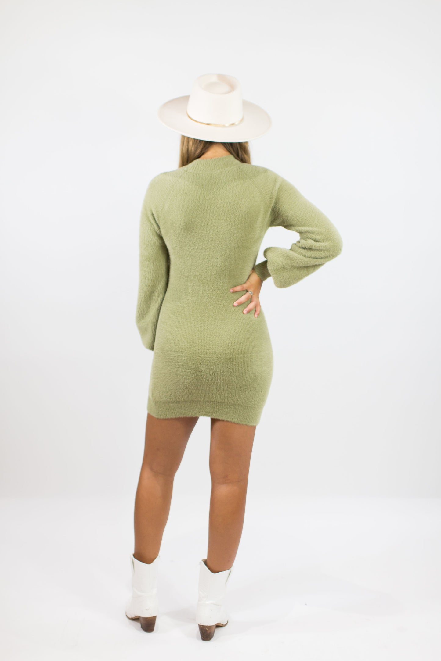 Pistachio Latte Sweater Dress