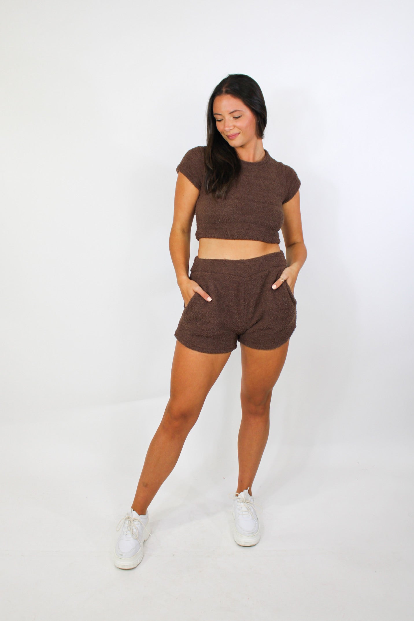 Hot Mocha Fuzzy Sweater Set