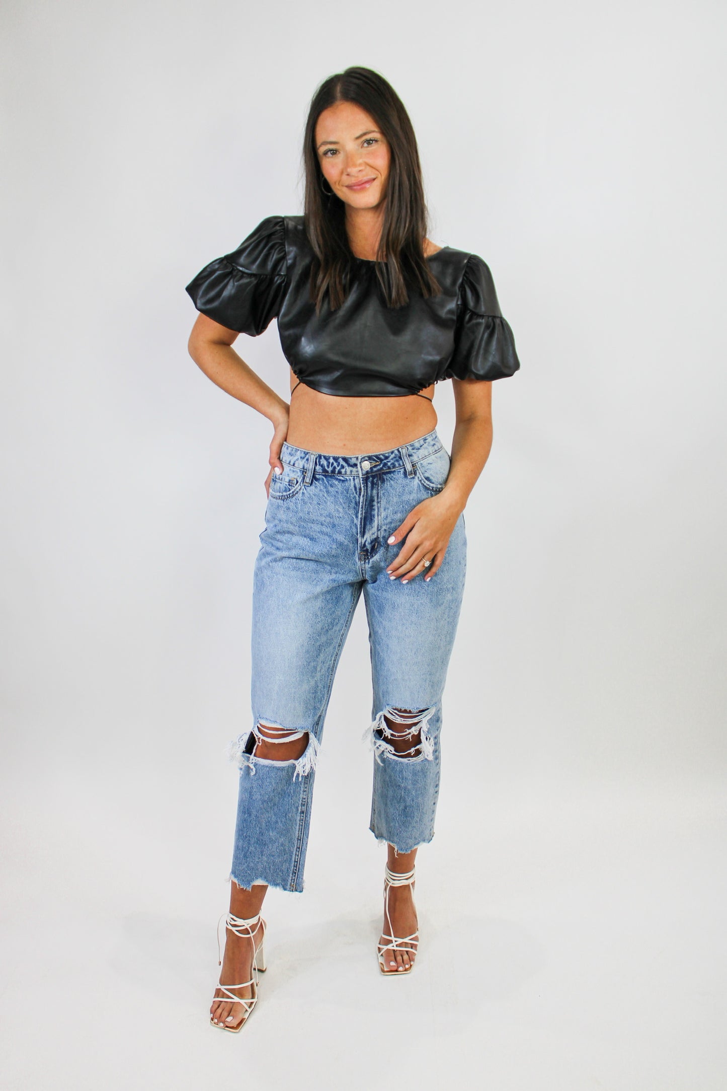 City Girl Leather Crop
