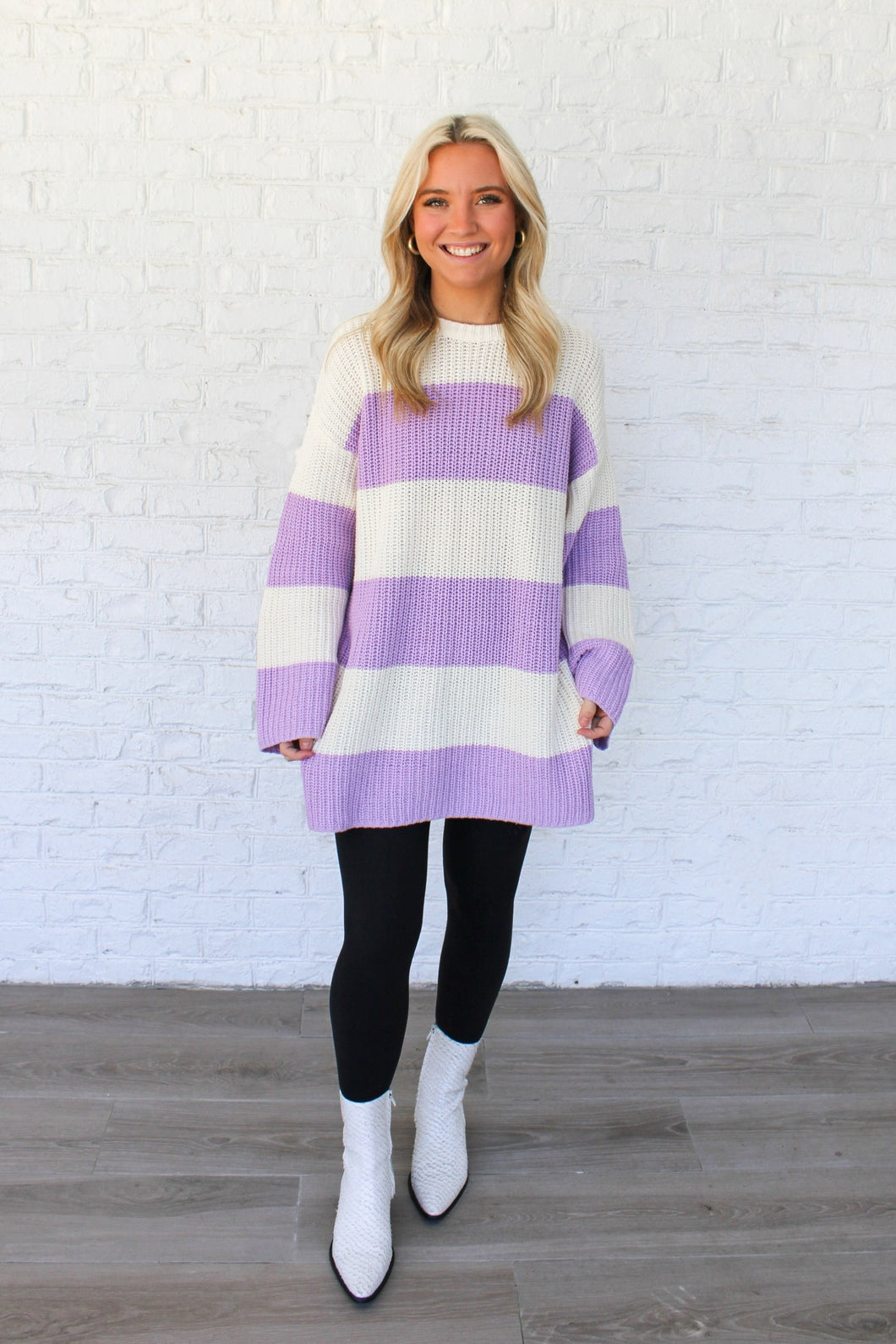 All My Love Knit Sweater-Lilac