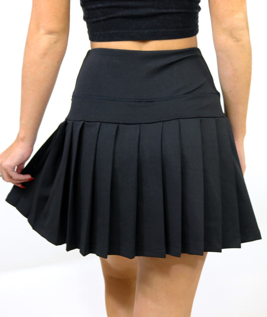 Match Point Tennis Skirt - Black