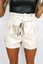 Load image into Gallery viewer, Bone Leather Tie Shorts
