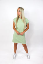 Load image into Gallery viewer, Kiwi Cutoff T-Shirt Dress
