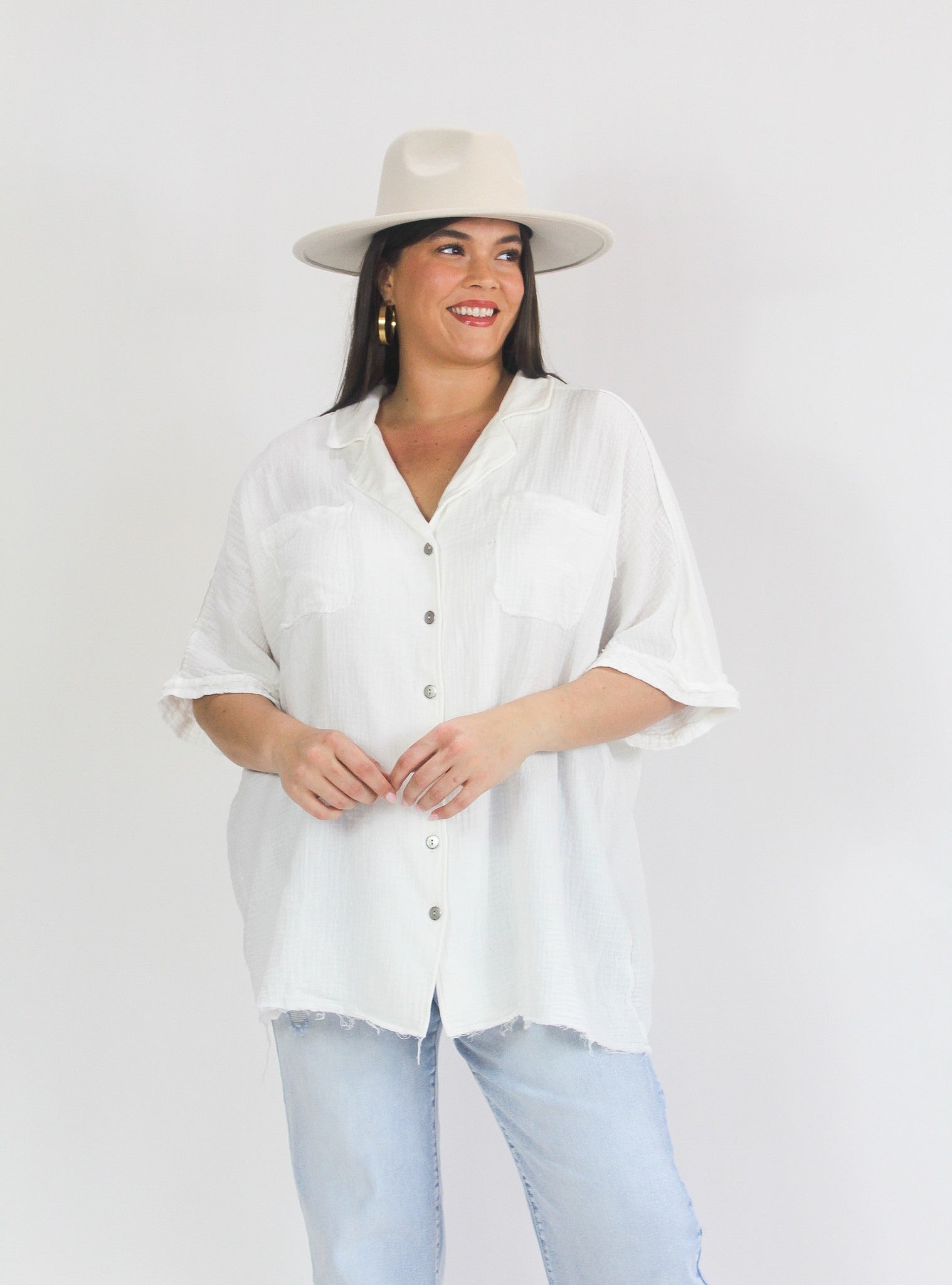 Beachy Button Down Tunic