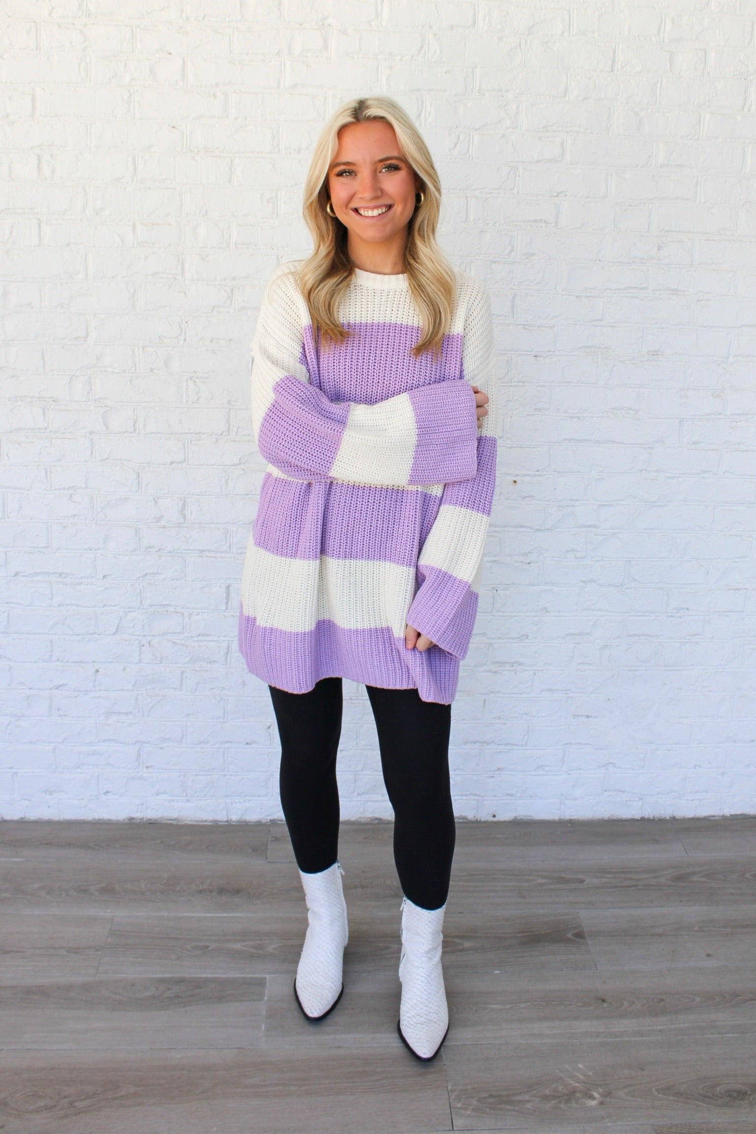 All My Love Knit Sweater-Lilac